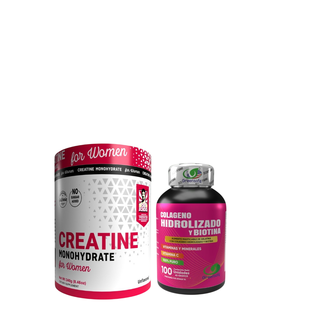 Combo Creatina Monohidratada for Women + Colágeno Hidrolizado con Biotina